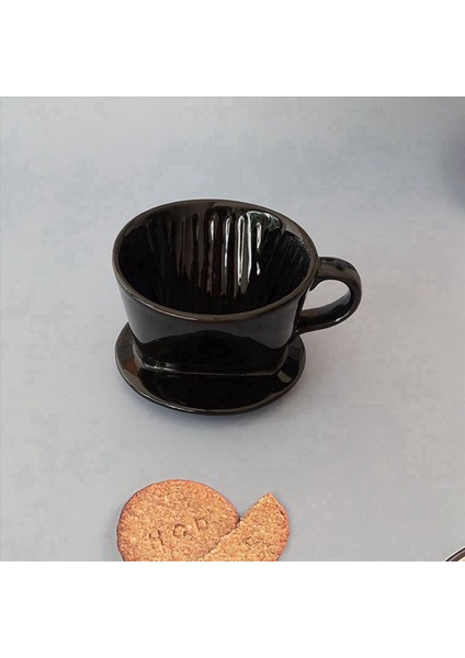 2x Kahve Filtresi Bardağı Tek Bardak Siyah Seramik Kahve Damatı Yeniden Kullanılabilir Filtre Damağı Tutucu S (Yurt Dışından) fiyatları
