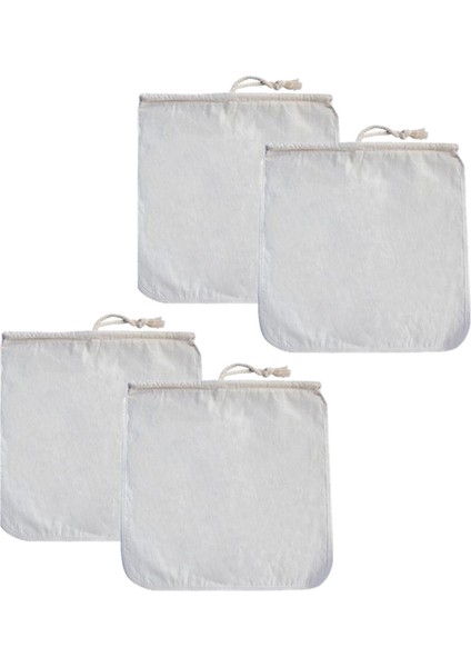 4 Pack Organik Yeniden Kullanılabilir Soğuk Kahve Demleme Filtreleri Çanta 12 Inç Şarap Demleme Filtreleri Çevre Dostu Örgü Pamuk Toddy Filtre (Yurt Dışından)