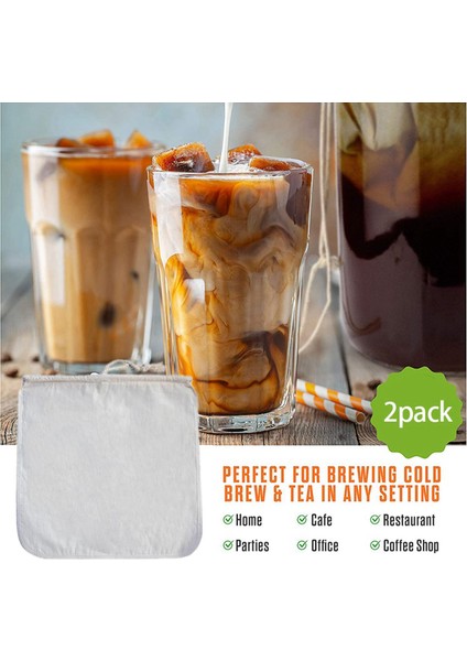 4 Pack Organik Yeniden Kullanılabilir Soğuk Kahve Demleme Filtreleri Çanta 12 Inç Şarap Demleme Filtreleri Çevre Dostu Örgü Pamuk Toddy Filtre (Yurt Dışından) indirimleri