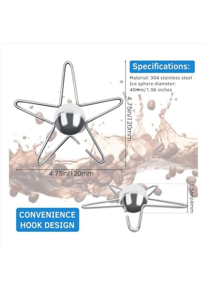 Kahve Aleti Için 2x Yeniden Kullanılabilir Buz Topları- Kahvenizin Gerçek Lezzetlerinin Kilidini Aç Ayrıca Ideal- 40MM Yuvarlak Şekil (Yurt Dışından) modelleri