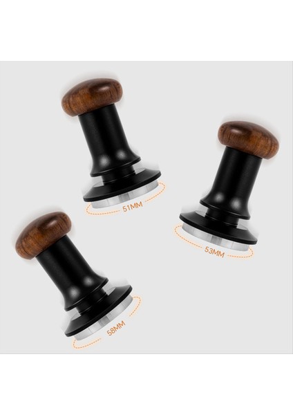 Kahve Kurcalama Tozu Çekiç Presleme Ahşap Sapı Kahve Distribütörü Kahve ve Espresso Mat Tozu Çekiç 53MM (Yurt Dışından) indirimleri