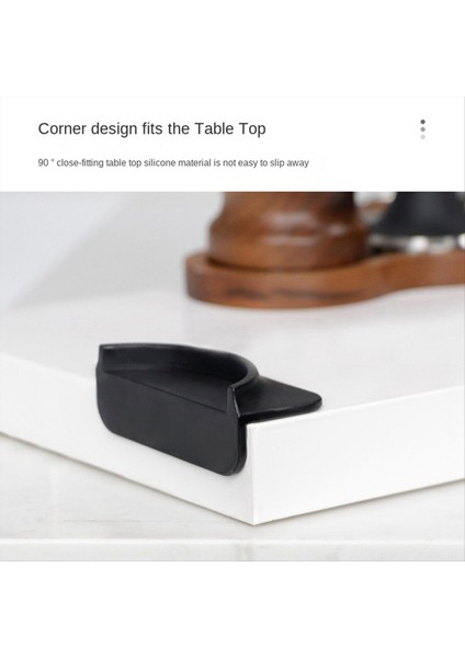 Espresso Kahve Tumpers Mat Istasyonu Pres Terleme Tutucu Köşe Mat Pad Silikon Kahve Tarafeti Tamping Barista Aracı Siyah (Yurt Dışından) modelleri