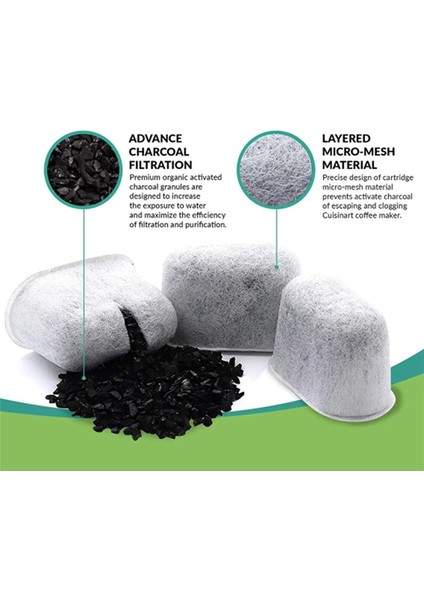 Cuisinart Kahve Makineleri Için 10 Adet Yedek Etkin Kömür Su Filtreleri (Yurt Dışından) indirimleri