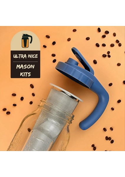 Premium Paslanmaz Çelik Mason Kavanoz Buz Kahve Makinesi Buz Çay Enfüzörü Kalın Örgü Kahve Filtre Süzgeci (Yurt Dışından) fiyatları