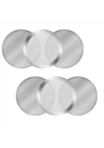 6 Paket Metal Yeniden Kullanılabilir Kahve Filtresi Ağ Aeropress Kahve Makinesi Espresso Üreticisi Gümüş (Yurt Dışından)