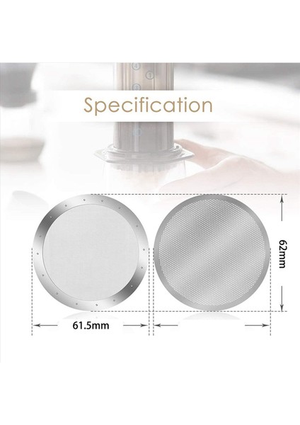 6 Paket Metal Yeniden Kullanılabilir Kahve Filtresi Ağ Aeropress Kahve Makinesi Espresso Üreticisi Gümüş (Yurt Dışından) modelleri