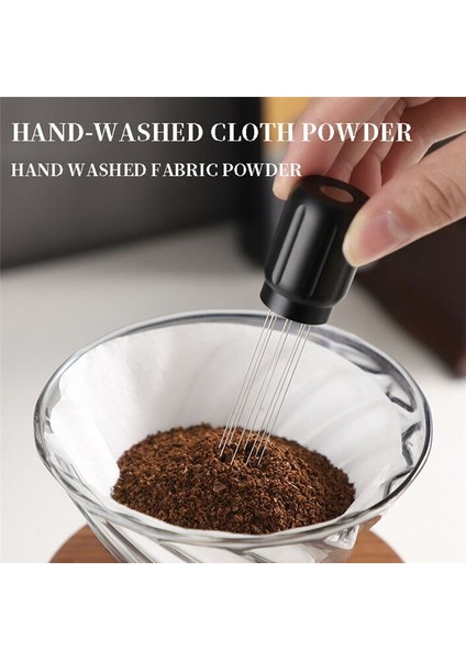 2 Adet Kahve Bezi Tozu Iğne Paslanmaz Çelik Gevşek Toz Iğne Ajitatörü Taban Standı Depolama (Yurt Dışından)