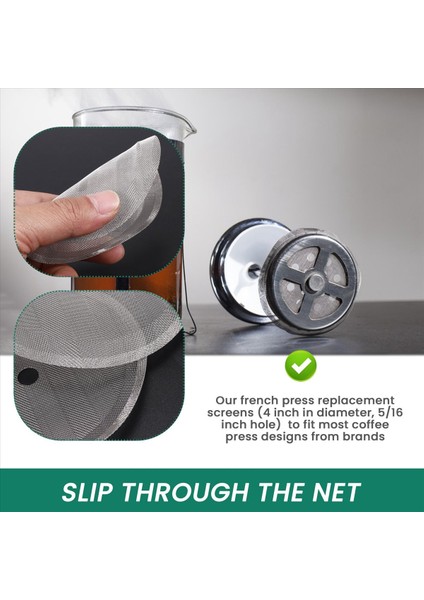 2 Paket Fransız Pres Yedek Filtreleri Mesh Ekranı 34 Oz 8 Fincan Fransız Pres Için (Yurt Dışından) indirimleri