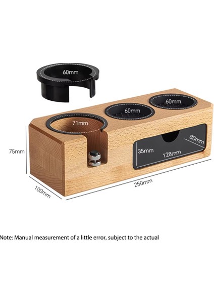 Ahşap Tutucu Olan Espresso Tampat Istasyonu 51MM-58MM Portafilters Tampers Için 3 Delik Içerir ve L Levherers B (Yurt Dışından) fiyatları