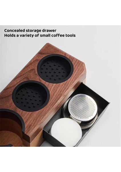 Ahşap Tutucu Olan Espresso Tampat Istasyonu 51MM-58MM Portafilters Tampers Için 3 Delik Içerir ve L Levherers B (Yurt Dışından) fırsatları