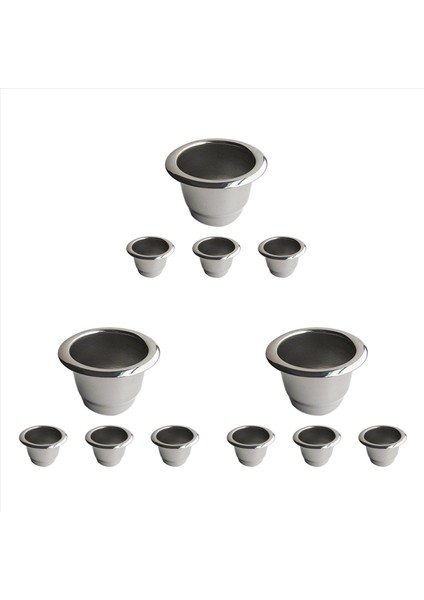 Nespresso Paslanmaz Çelik Doldurulabilir Kahve Kapsülü Kahve Filtresi Yeniden Kullanılabilir Kahve Pod Yeniden Kullanılabilir Kafe Makinesi Için 12 Pcs (Yurt Dışından)