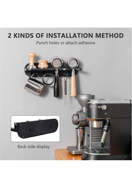 58MM Kahve Seti Portafilter Depolama Duvar Rafı Kendinden Yapışkan Duvar Montajı Espresso Kahve Filtre Tutucu (Yurt Dışından) fiyatları
