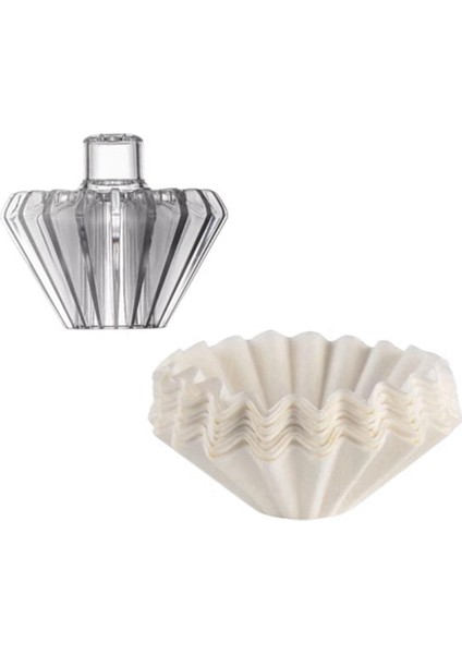 Kahve Filtre Kağıdı El Demlemeli Kahve Filtre Kağıdı Paragon V60 Filtre Kupası Için Uygun Filtre Kağıdı Basın Konisi A (Yurt Dışından)