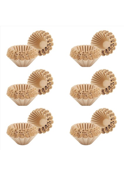 600 Pcs 1-4 Sub Sepet Kahve Filtreleri Sepet Filtreleri Ev Ofisi Için Tek Kullanımlık Kağıt Kahve Filtreleri Kahverengi Kullanın (Yurt Dışından)