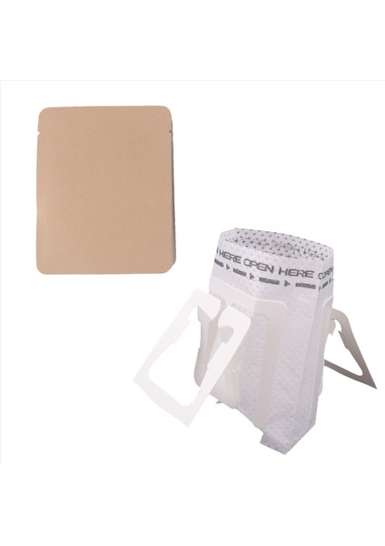 100 Set Kombinasyon Kahve Filtre Çantaları ve Kraft Kağıt Kahve Çantası Taşınabilir Ofis Seyahat Damla Kahve Filtreleri Araçları Set (Yurt Dışından)