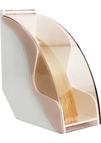 Akrilik Kapaklı Kahve Filtresi Kağıt Tutucu Akrilik Kapak Kahve Filtreleri Peçete Dağıtıcı Raf Kabı Beyaz (Yurt Dışından)