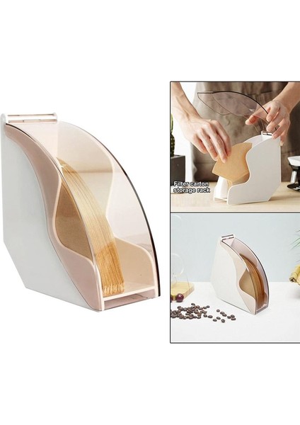 Akrilik Kapaklı Kahve Filtresi Kağıt Tutucu Akrilik Kapak Kahve Filtreleri Peçete Dağıtıcı Raf Kabı Beyaz (Yurt Dışından) modelleri