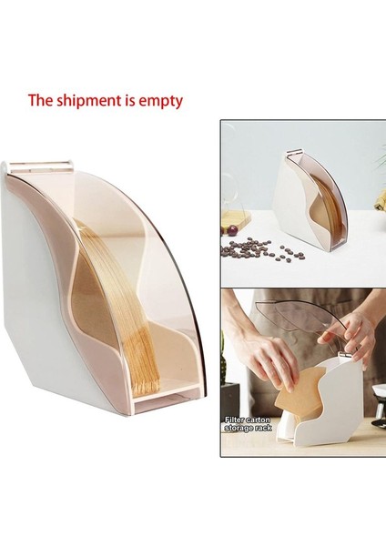 Akrilik Kapaklı Kahve Filtresi Kağıt Tutucu Akrilik Kapak Kahve Filtreleri Peçete Dağıtıcı Raf Kabı Beyaz (Yurt Dışından) indirimleri