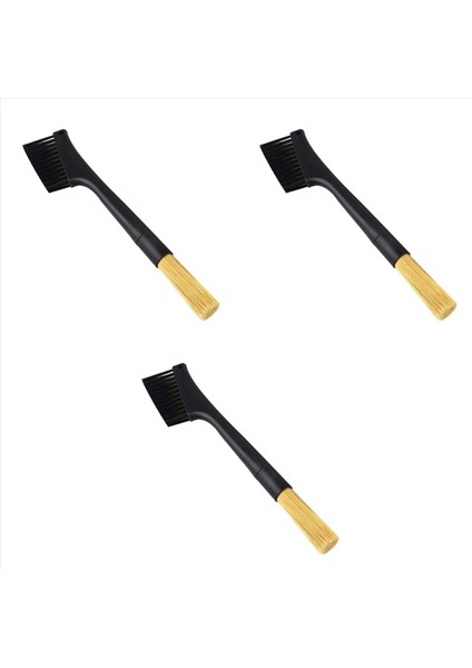 3x Çift Kafa Fırçası Espresso Kahve Öğütücü Makinesi Temiz Fırça Matcha Klavye Toz Alma Aracı Kahve Tozu Fırçası (Yurt Dışından)