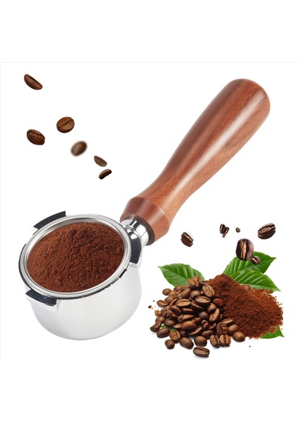 Delonghi EC680/EC685 Kahve Makinesi Filtresi 51MM Üç Kulak Ahşap Sap Için Dipsiz Portafilter 51MM (Yurt Dışından)