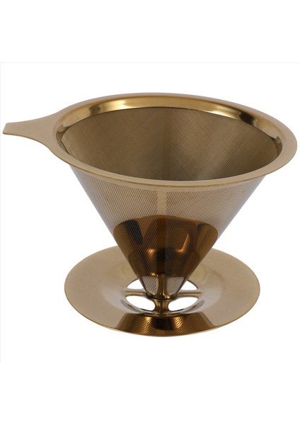 2x Çift Duvar Paslanmaz Çelik Titanyum Altın Kahve Damma Filtresi Üzerine Fincan Stand ve Saplama (Yurt Dışından) fiyatları