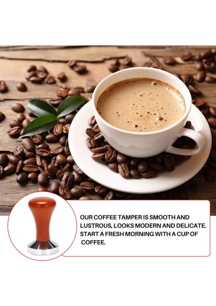 Kahve Tercüman Ahşap Tutar Barista Espresso Makinesi Öğütücü 51MM Kahve ve Espresso Toz Çekiç Kahve Renk (Yurt Dışından) fiyatları