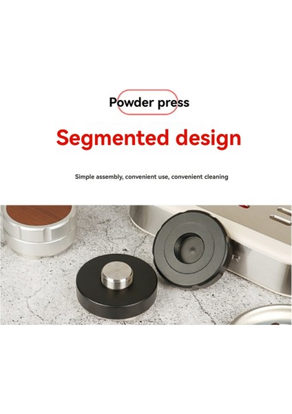 304 Staınssteel Espresso Toz Distribütörü Ceviz Kapağı Kahve Tesviyesi Ayarlanabilir Derinlik Espresso El Zırplar Siyah C (Yurt Dışından) fiyatları