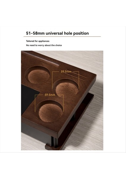 Espresso Tamping Istasyonu Çok Fonksiyonlu Maden Ahşap Toz Presleme Stand Ahşap Espresso Makine Aksesuarları B (Yurt Dışından)