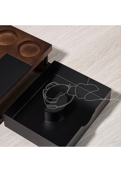 Espresso Tamping Istasyonu Çok Fonksiyonlu Maden Ahşap Toz Presleme Stand Ahşap Espresso Makine Aksesuarları B (Yurt Dışından) fiyatları