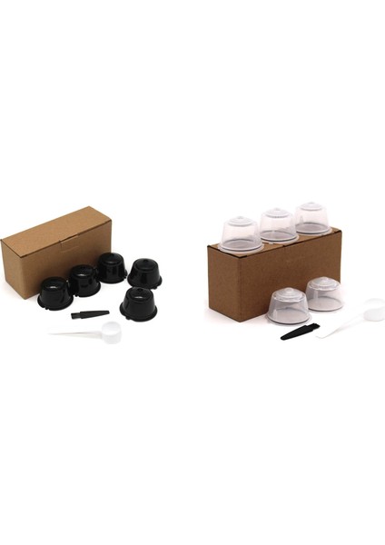 10 Adet Dolce Gusto Kahve Kapsülü Filtre Kupası Yeniden Kullanılabilir Filtre Filtre Sepet Kapakları Yeniden Kullanılabilir Kaşık Fırçası-2 &amp 1 (Yurt Dışından)