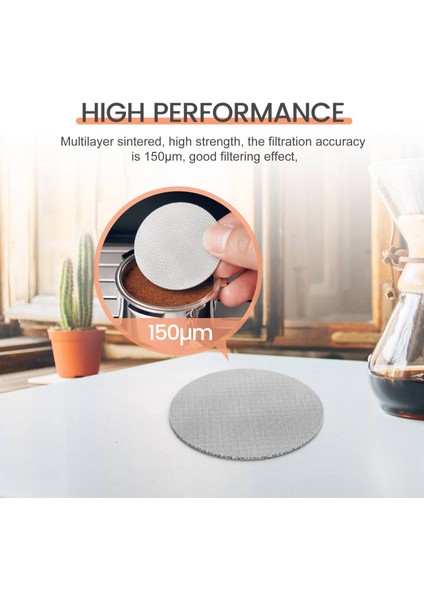 Kahve Filtresi Mesh Yeniden Kullanılabilir Kahve Puck Ekranı Mukavemet 1 7mm Aeropress Kahve Makinesi Filtreleri Için Dayanıklı 58MM (Yurt Dışından) indirimleri
