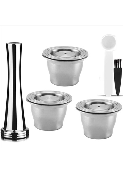 Kapsüller Yeniden Kullanılabilir Paslanmaz Çelik Nespresso Için 3 Parça Doldurulabilir Pedler + 1 Kaşık + 1 Kaşık + 1 Fırça (Yurt Dışından) fiyatları