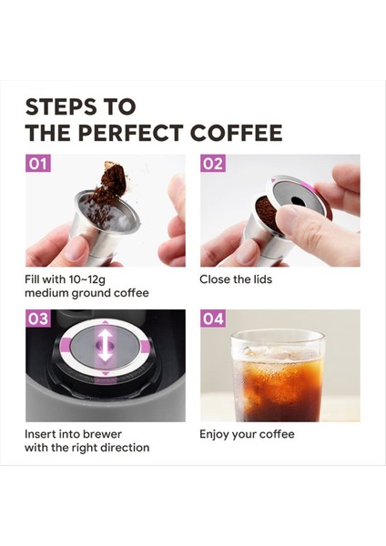 Paslanmaz Çelik Yeniden Kullanılabilir K Fincan Yeniden Kullanılabilir K Fincan Kahve Filtresi Yeniden Doldurulabilir Tek Kahve Fincanı K Eurig 2 0 ve 1 0 (Yurt Dışından) fırsatları