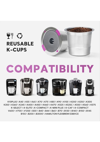 Paslanmaz Çelik Yeniden Kullanılabilir K Fincan Yeniden Kullanılabilir K Fincan Kahve Filtresi Yeniden Doldurulabilir Tek Kahve Fincanı K Eurig 2 0 ve 1 0 (Yurt Dışından) indirimleri