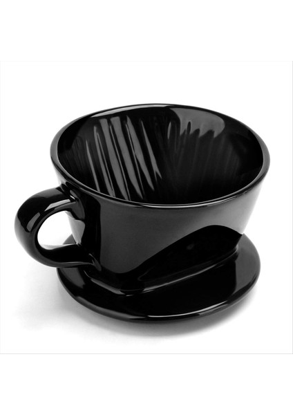 Kahve Filtre Bardağı Tek Bardak Siyah Seramik Kahve Damatı Yeniden Kullanılabilir Filtre Damat Tutucu S (Yurt Dışından)