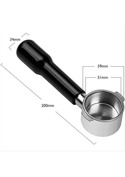 51MM Delonghi ECP3420 EC155 BCO430 EC260 51MM Dipsiz Portafilter 2 Kulak Yedek Parçaları (Yurt Dışından) indirimleri