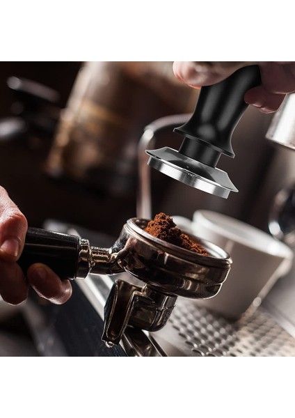 Yay Yüklü Kurcalama Alet Tozu ile Kalibre Espresso Kurcalama Kahve Kurcası Düz Paslanmaz Çelik TABAN-53MM ile Pres (Yurt Dışından) indirimleri