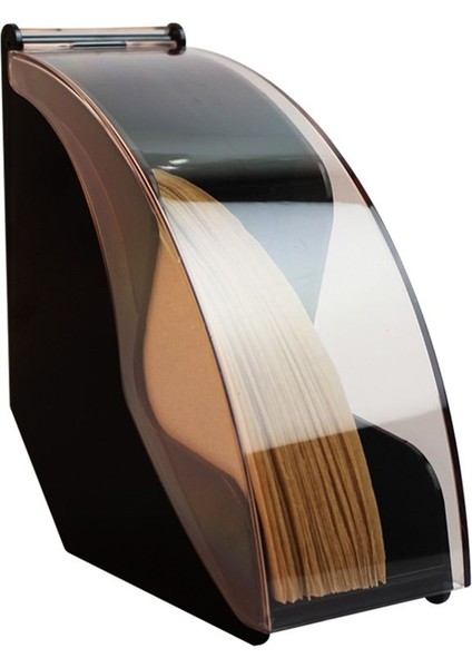 Akrilik Kapaklı Büyük Kahve Filtre Kağıt Tutucu Peçete Dağıtıcı Raf Kabı Siyah (Yurt Dışından)