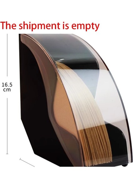 Akrilik Kapaklı Büyük Kahve Filtre Kağıt Tutucu Peçete Dağıtıcı Raf Kabı Siyah (Yurt Dışından) fiyatları