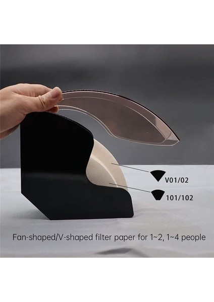 Akrilik Kapaklı Büyük Kahve Filtre Kağıt Tutucu Peçete Dağıtıcı Raf Kabı Siyah (Yurt Dışından) fırsatları