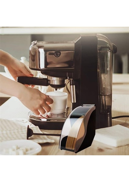 Akrilik Kapaklı Büyük Kahve Filtre Kağıt Tutucu Peçete Dağıtıcı Raf Kabı Siyah (Yurt Dışından) indirimleri