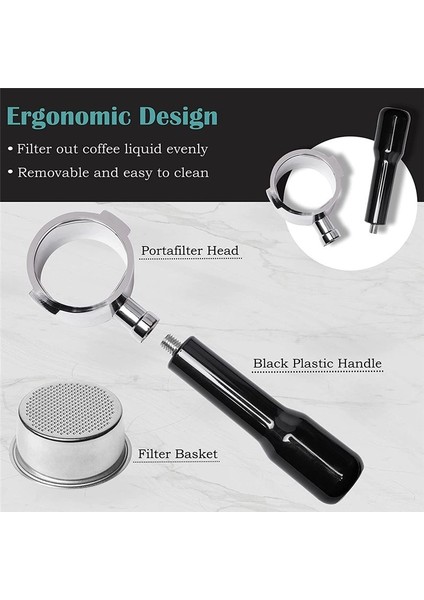 Delonghi ECP3420/EC155/BCO430/EC260 Için 51MM Dipsiz Portafilter 2 Kulaklar Espresso Portafilter Yedek Parçaları (Yurt Dışından) indirimleri