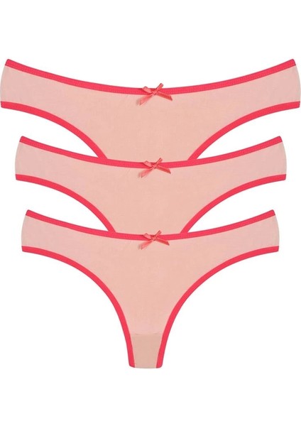 Pamuklu 3lü Tanga Külot Pudra