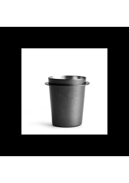 Paslanmaz Çelik Dozlama Fincan Kahve Kokusu Kupa Toz Besleyici Espresso Makinesi Portafilter Kahve Kurcası (54MM Siyah) (Yurt Dışından)