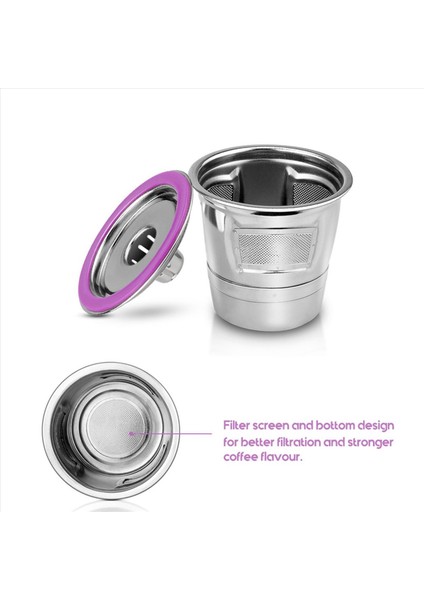 2x Paslanmaz Çelik Kahve Kapsül Kupası Keurig 2 0/1 0 Mini Plus Kahve Filtresi Için Yeniden Kullanılabilir K Fincan (Yurt Dışından) modelleri