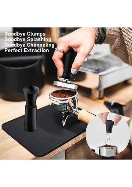 Espresso Dispensing Aracı - 58MM 304 Paslanmaz Çelik Yaylı Kahve Kurcalama 58MM Taşınabilir Filtreler Için Düz Base Düzenli (Yurt Dışından) modelleri