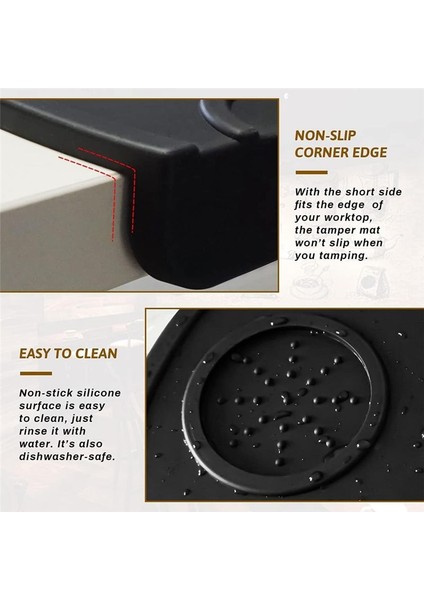 Espresso Kurcalama Paspası Gıda Güvenli Silikon Kahve Köşesi Tamping Paspas Anti-Kayma Toz B ile Yumuşak Istasyon Tutucu Pedler (Yurt Dışından) modelleri