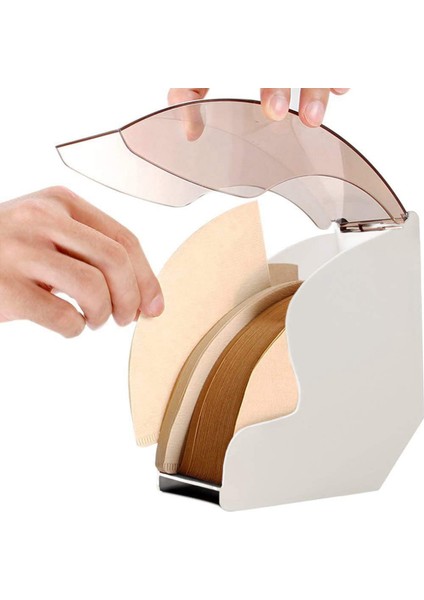 2x Kahve Filtre Tutucusu Kahve Kağıdı Depolama Konteyneri Dispenser Raf Rafı Aeropress Chemx V60 (Yurt Dışından) fiyatları