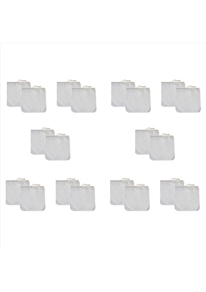 20 Paket Organik Yeniden Kullanılabilir Soğuk Kahve Filtreleri Çanta 12 Inç Şarap Bira Filtreleri Çevre Dostu Örgü Pamuk Toddy Filtre (Yurt Dışından)