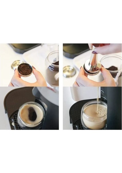 Nespresso Vertuoplus Paslanmaz Çelik Yeniden Kullanılabilir Kahve Kapsülleri Için Uyumlu Paslanmaz Çelik Dolunabilen Kahve Podları (Yurt Dışından) fırsatları